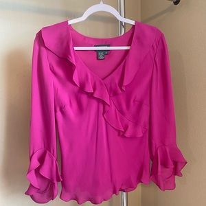Lauren by Ralph Lauren hot pink blouse